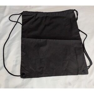 Unbranded Drawstring Backpack Unisex OS Black Good Cinch Sack Bag 8875